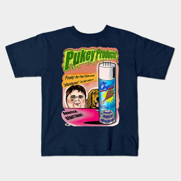 Pukey Products 1 "Chysol" Kids T-Shirt by Popoffthepage